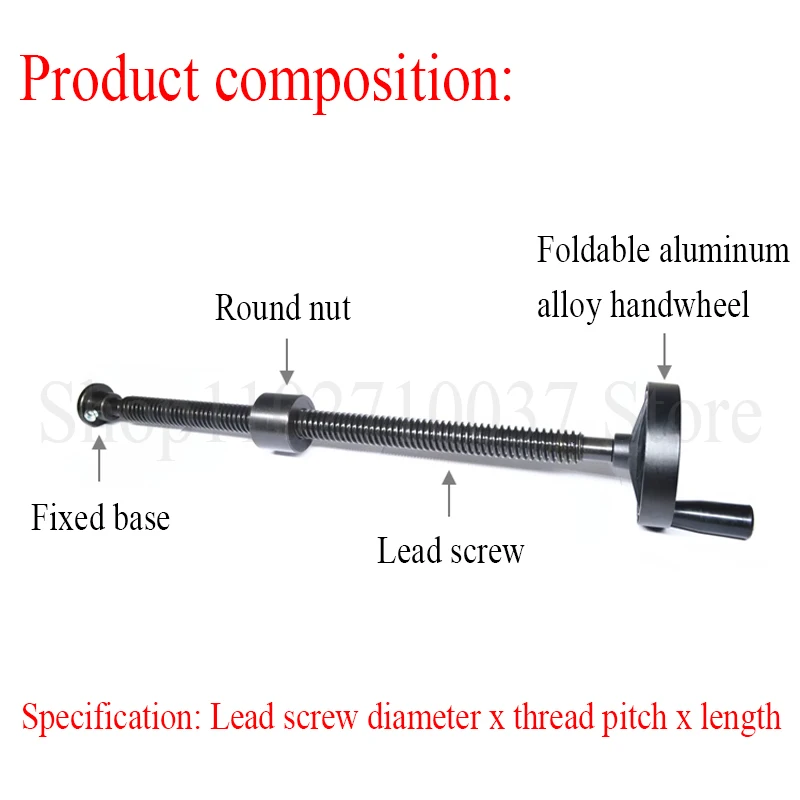 Set di viti trapezoidali con volantino T20 T25 L = 250-500 vite di comando manuale trasmissione di macchine per la lavorazione del legno