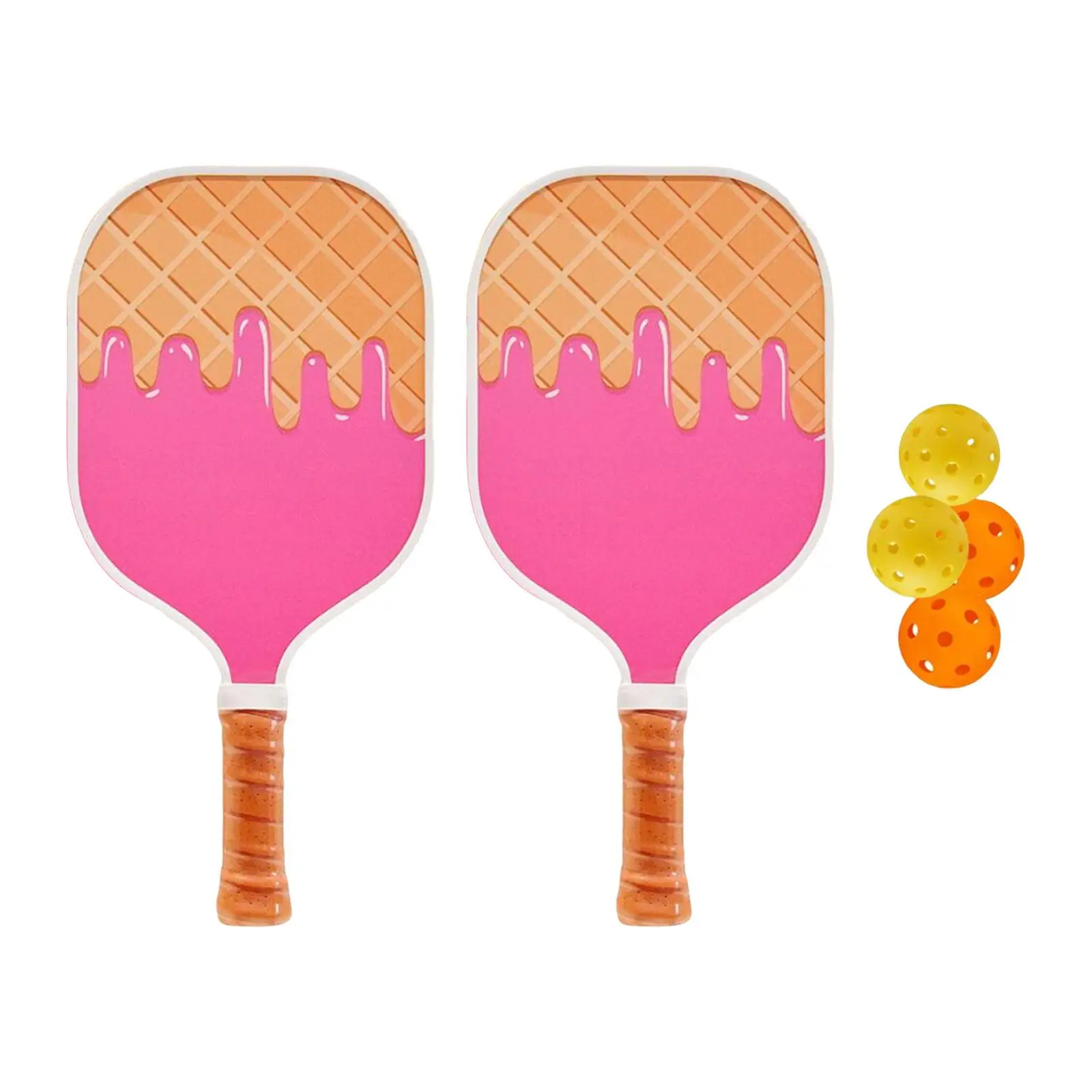 

Pickleball Paddle Set 4 Balls Edge Guard with Comfort Grip for Outdoor Indoor Sports