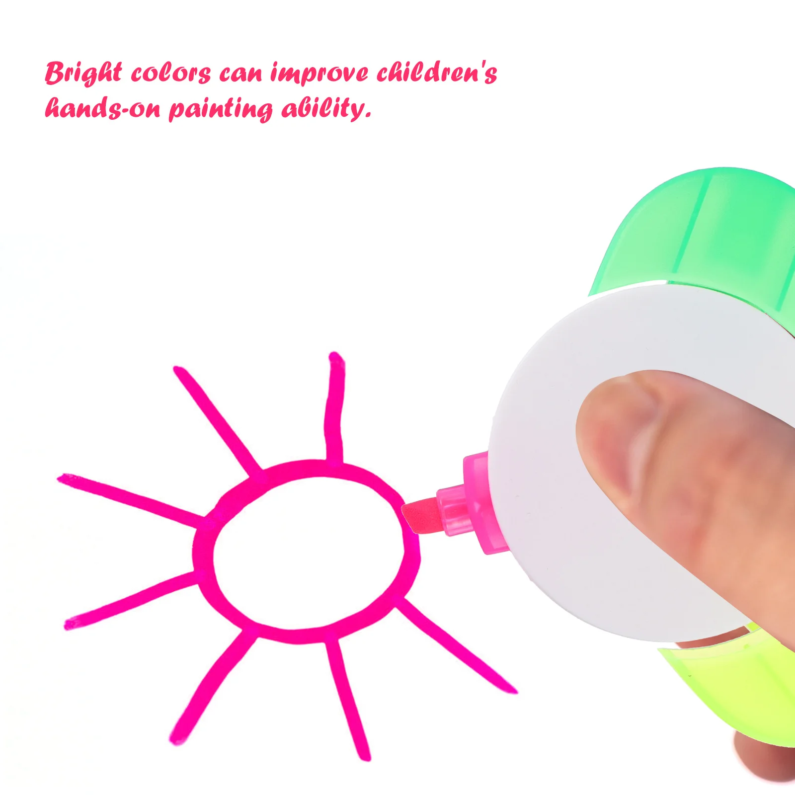 

5Pcs Petals Highlighters 3 Colors Fluorescent Pens Portable Compact Markers for Student Stationery Journaling Fluorescent Pens