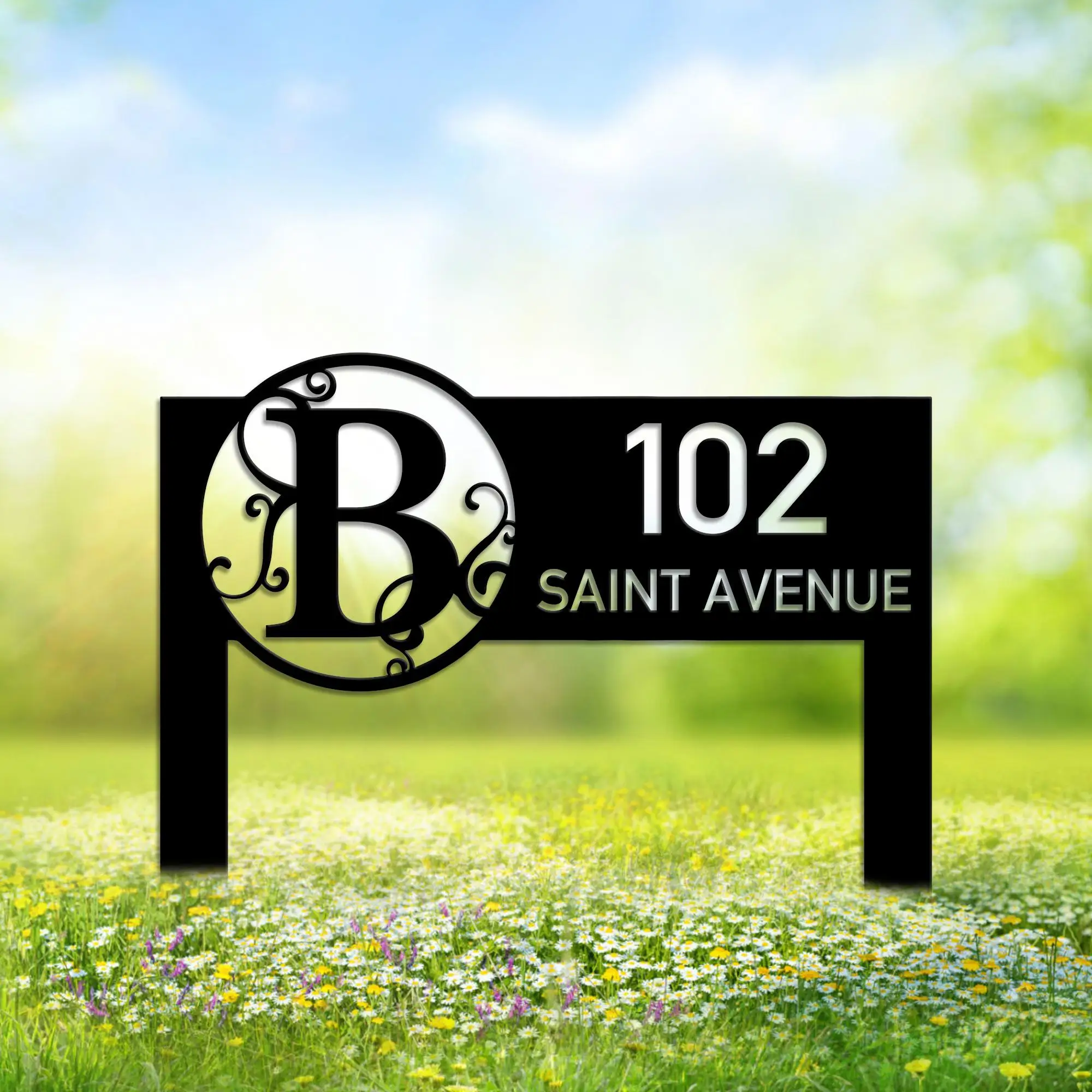 Custom Modern House Address Number Sign Personalized House Number Garden Stake New Homeowner Gift Address Yard Stake Address
