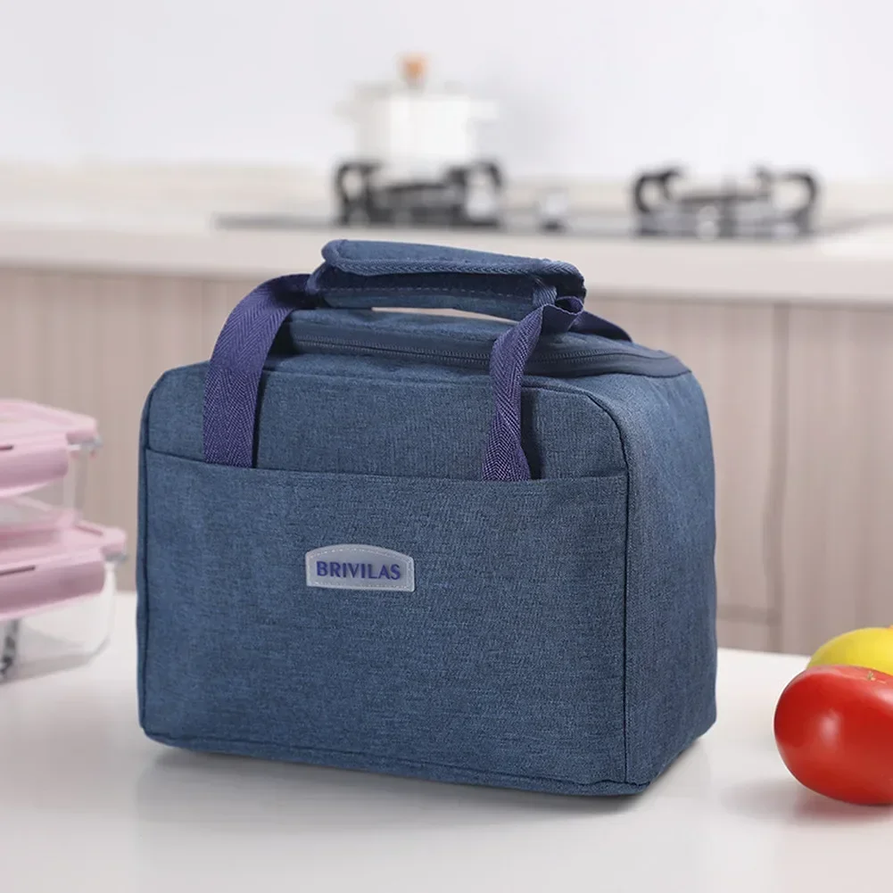 Portable Lunch Bag New Thermal Insulated Lunch Box Tote Cooler Handbag Bento Pouch Dinner Container School Food Storage Bags