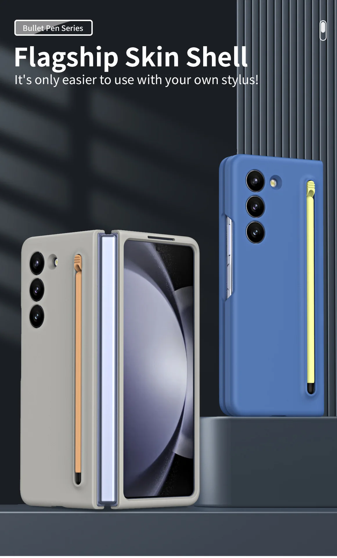 

С слотом для S Pen для Samsung Galaxy Z Fold 7 6 5 4 3 Fold7 Fold6 Fold5 Fold4 Fold3 Пластиковый жесткий защитный чехол для телефона с петлями