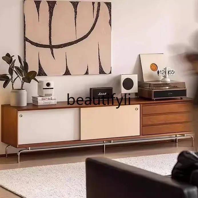 

XZ1Solid wood living room display cabinet Nordic modern home locker storage small apartment TV cabinet