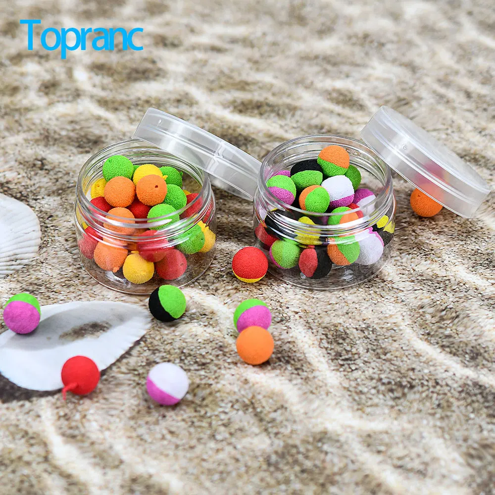 Topranc Dual Color Carp Fishing Foam Bait Beads, Pop-Up Floats for Hair Rigs, Carp Fishing Terminal Tackle