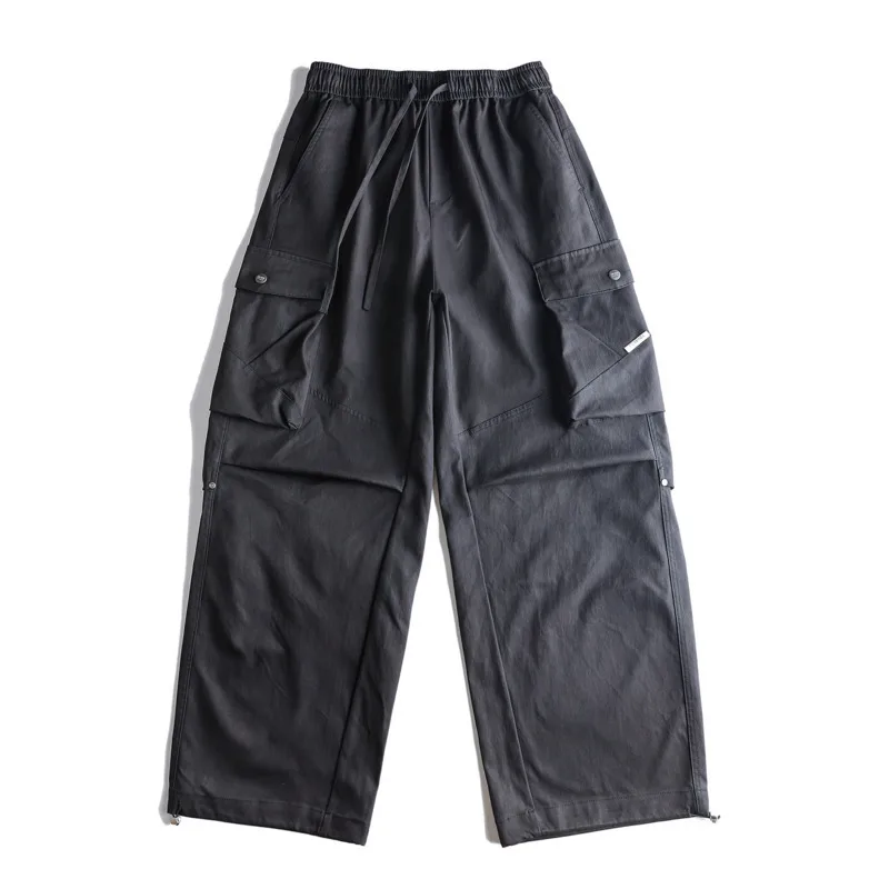 HKSH Primavera Autunno dei Nuovi Uomini Alla Moda Casual Multi-tasche Pantaloni Cargo Outdoor Funzionale Coulisse Elastico in Vita Techwear HK13993