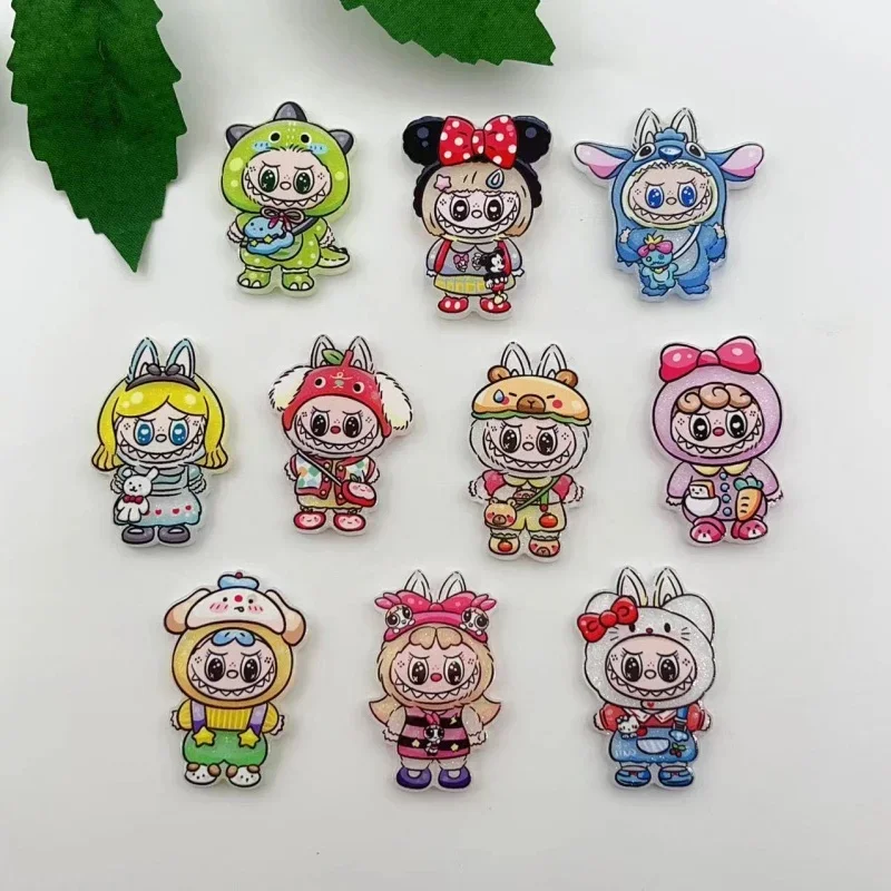 

Acrylic Exquisite Cute Cartoon Creative Funny Character Patch DIY Hair Clip Hair Accessory Brooch Badge Phone Case Accessories