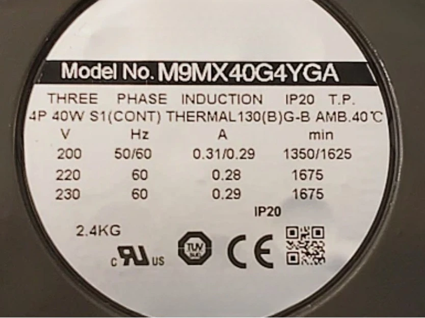 Brand New Motor 1PCS M9MX40G4YGA 40W Three-Phase Motor 200V Expedited Shipping