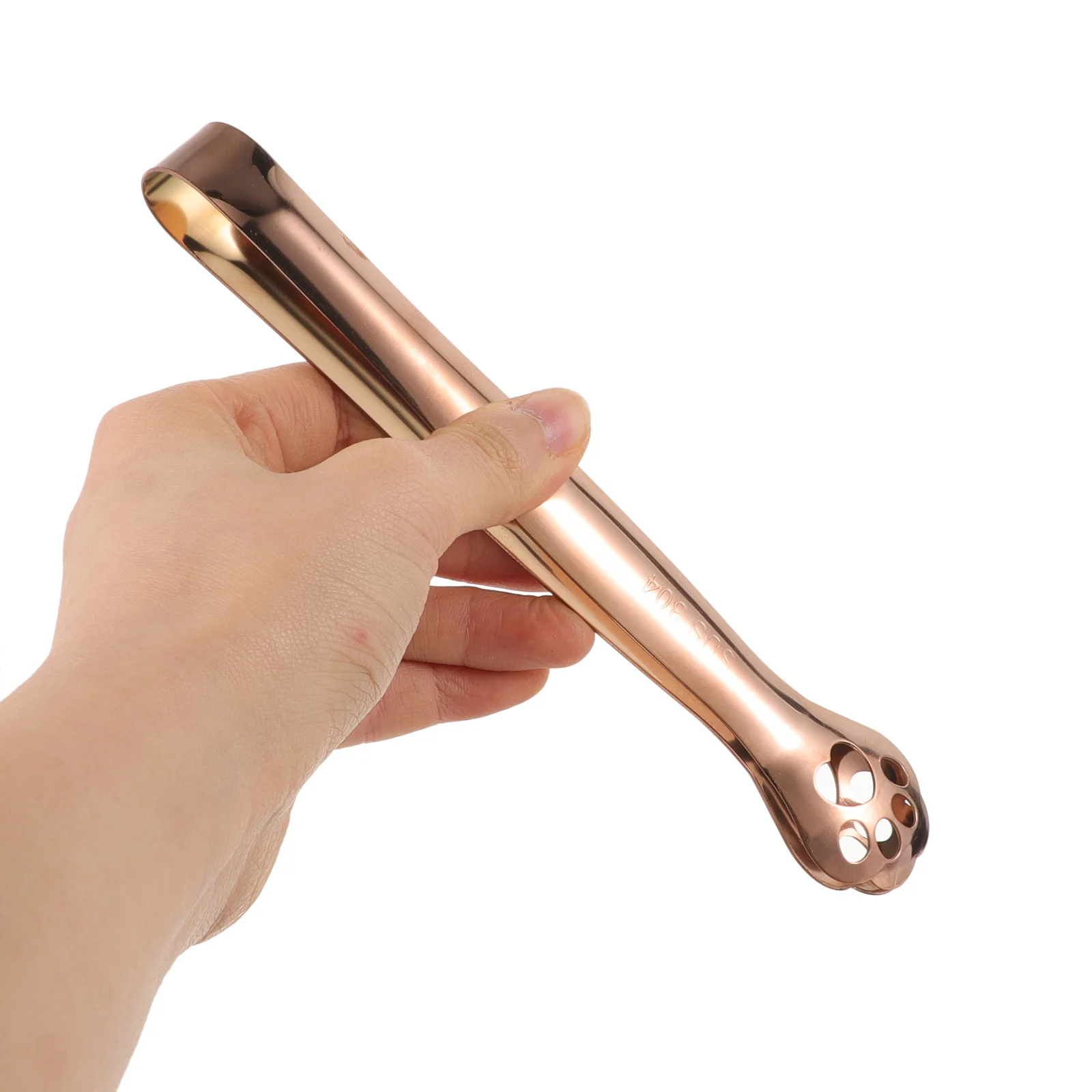 

1pcs Stainless Steel Bread Clip Tongs Rose Gold Heavy Duty Kitchen Cooking Tongs for Buffet Dessert Barbecue Serving Food Camp