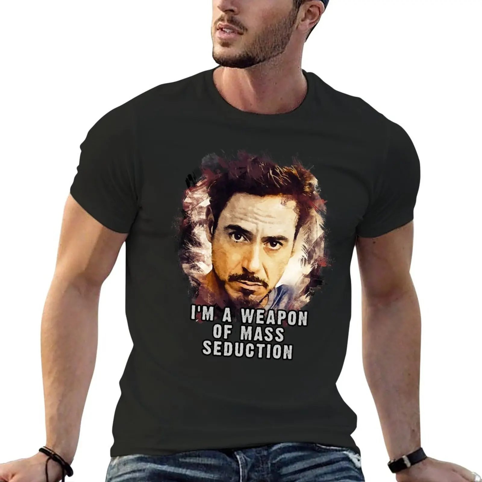 RDJ - Weapon of mass seduction T-Shirt hippie clothes blanks sweat shirt fitted t shirts for men