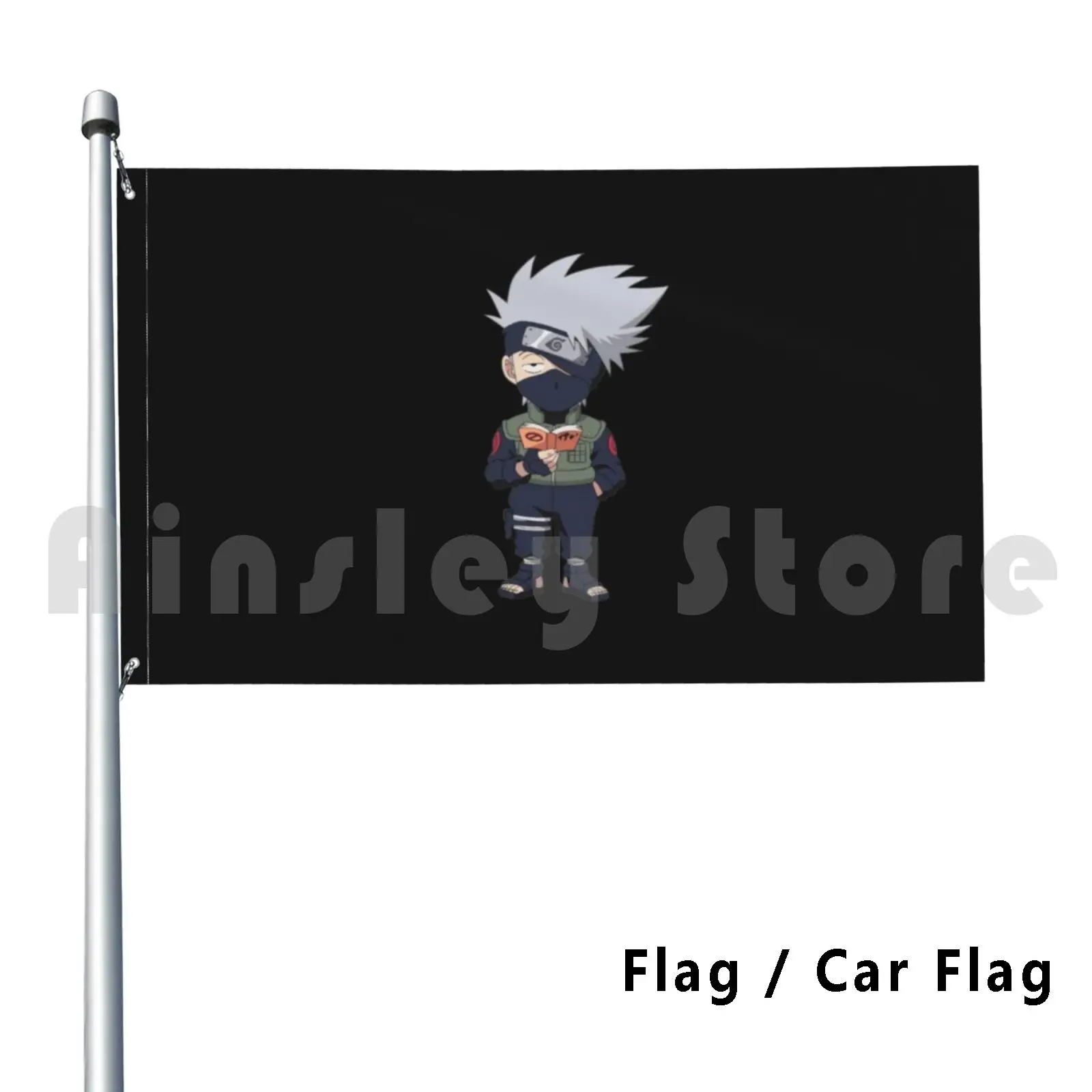 White Wolf Comic Flag Car Flag Funny Anime Manga Japan Japanese Bleach Kawaii Meme