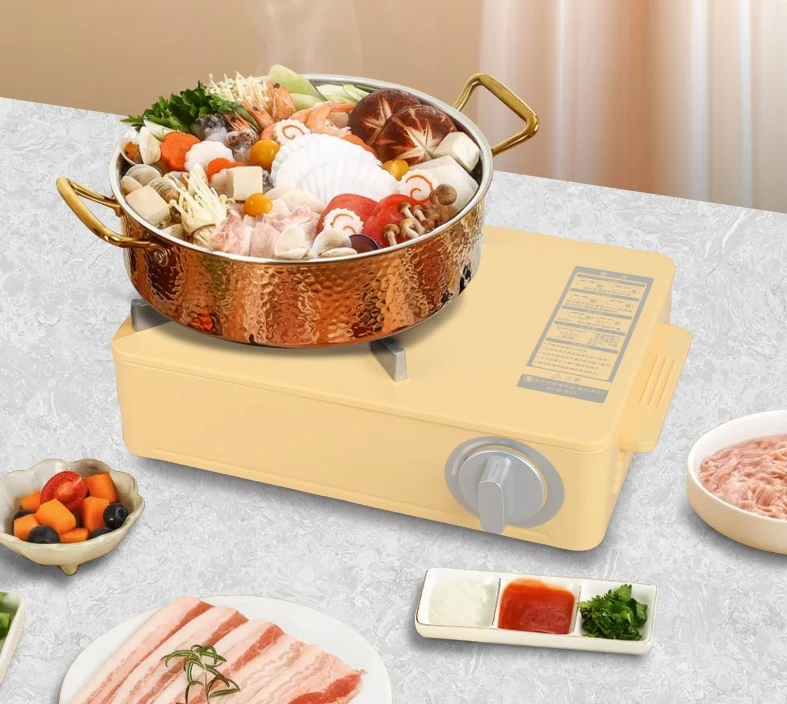 Jetshark Outdoor Kookgerei Camping Gasfornuis Draagbare BBQ Kampeeruitrusting Kookgerei Mini Vierkant Cassettefornuis