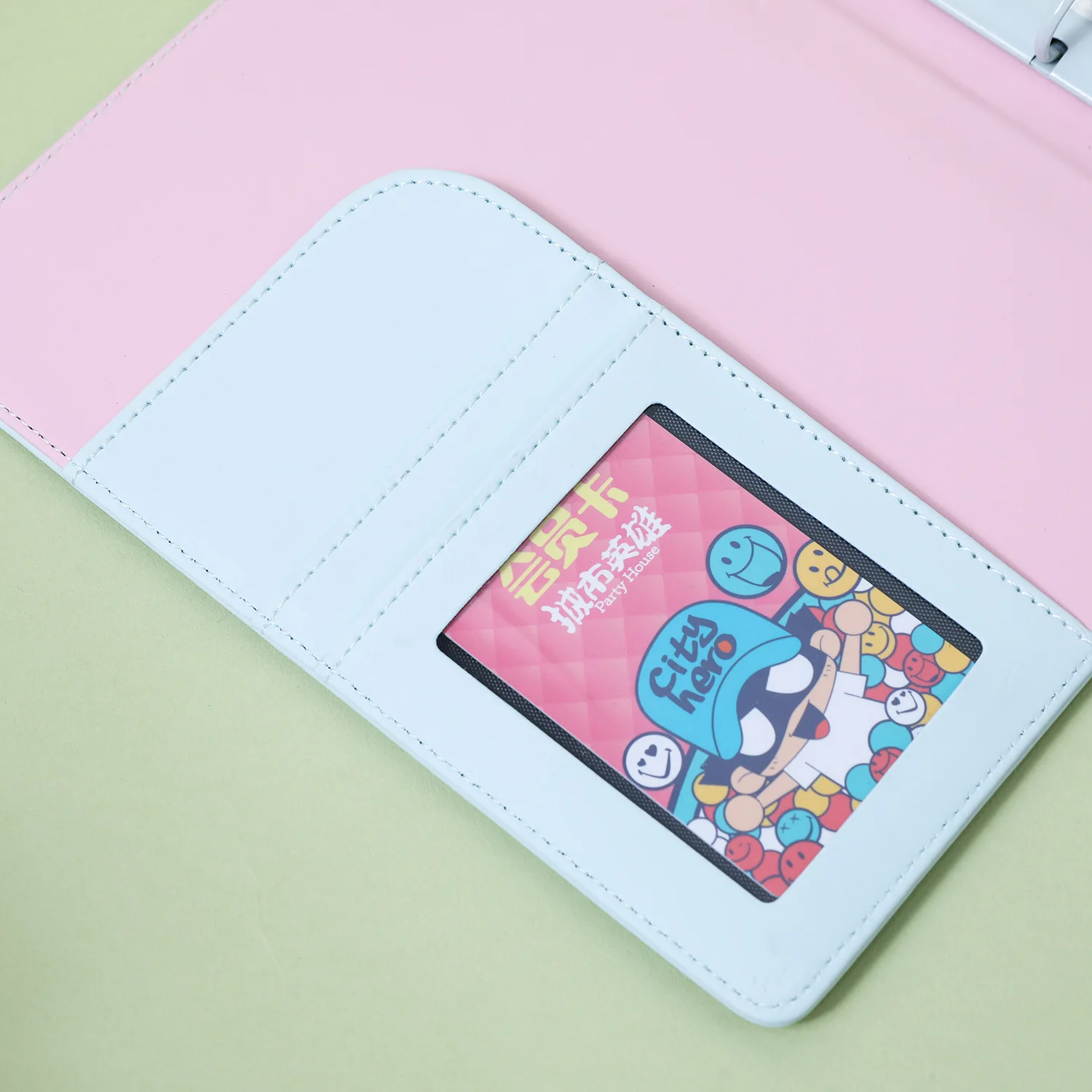Copertina raccoglitore quadrata in pelle PU Macaron A5 A6, raccoglitore ad anelli ricaricabile a 6 anelli, sigillatura con fibbia magnetica, libro di carte stellari per notebook 2 in 1