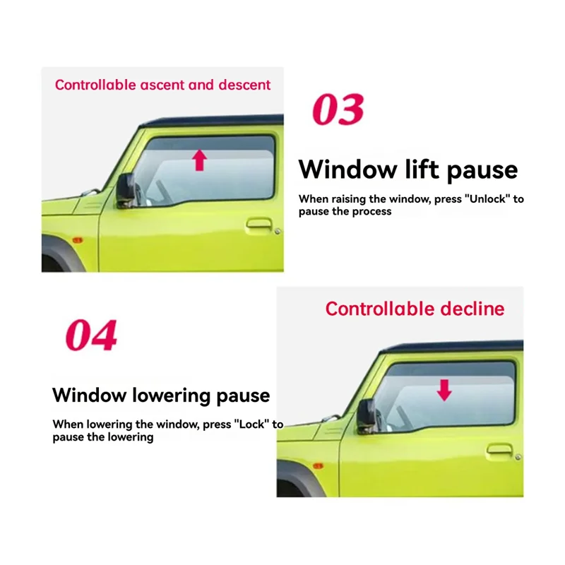 AB61-وظيفة إغلاق النافذة الأوتوماتيكية للتحكم في الرفع الذكي للسيارة لسوزوكي جيمي JB74 2019-2025 RHD #2