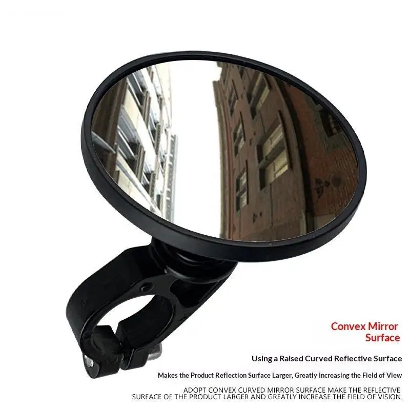 Round Motorcycle Reflector UV Protection High Brightness Modified Accessory Fits Electric Vehicle Dirt Bike Off-Road Safety