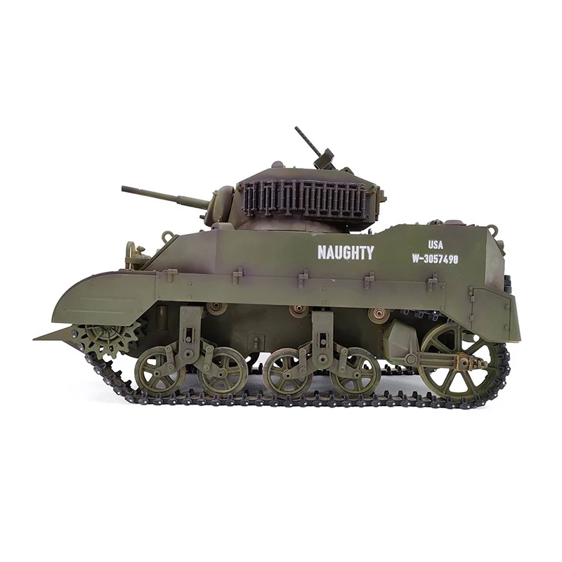 Kbb-tanque militar simulação modelo de brinquedo para crianças, americano Stuart, controle remoto, brinquedo construído, presente de Natal, M5a1, em estoque, novo