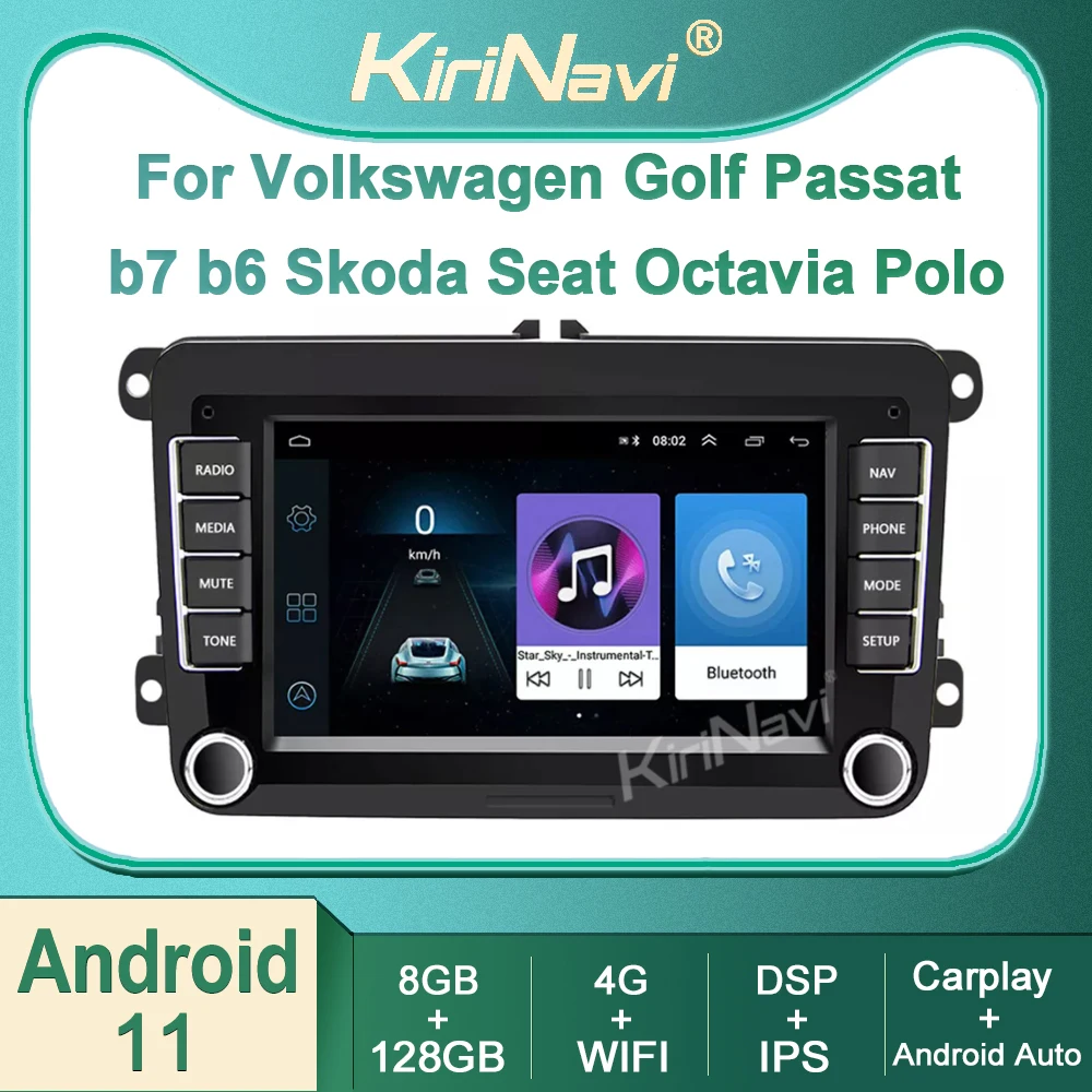 

For VW Volkswagen Golf Passat b7 b6 Skoda Seat Octavia Polo NO 2 din Android 10 Car Radio with Bluetooth GPS Multimedia Player