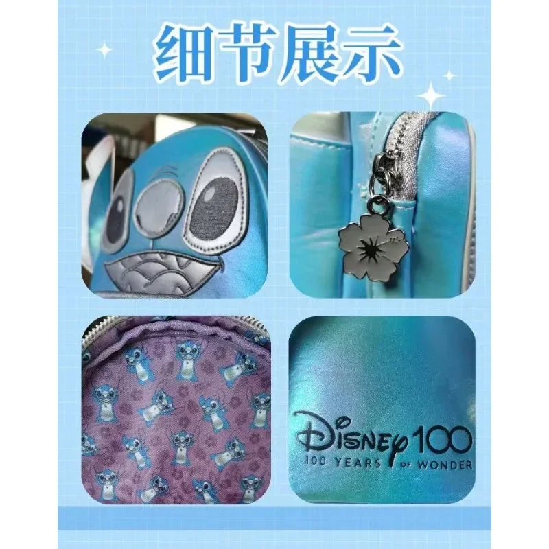 MINISO disney okolní lilo a steh batoh mochila PU kůže pack cestovní dívčí nemluvně kabelka pro dívčí rameno brašna