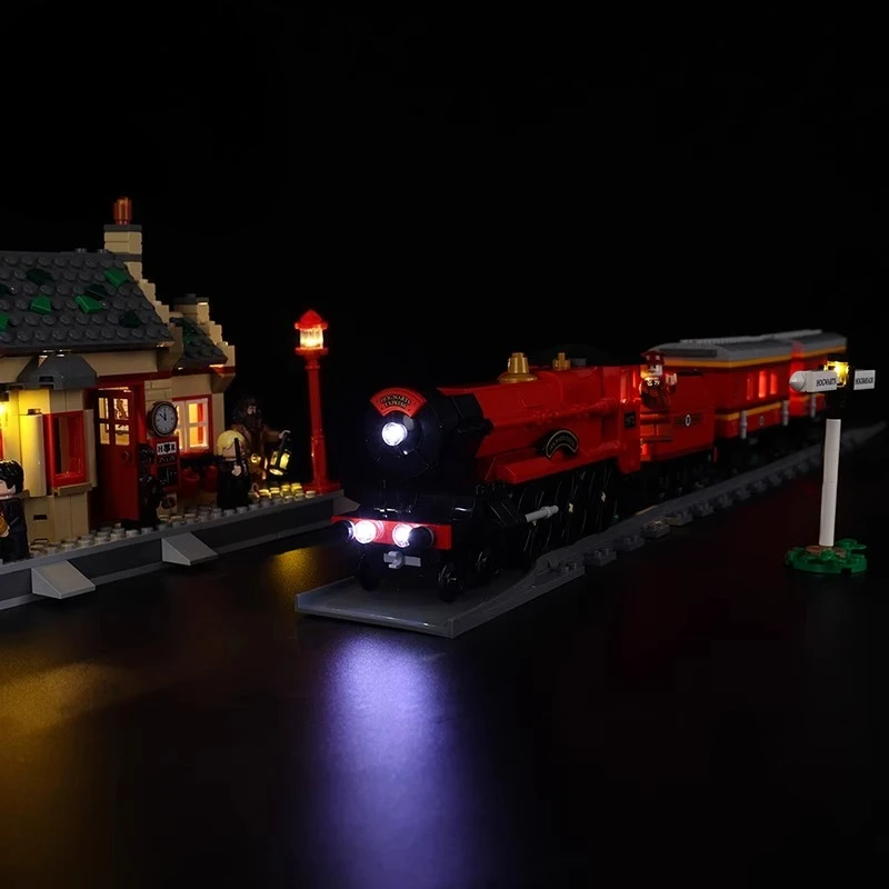 LED Lighting Set Suitable for LEGO Hogwarts ExpressTrain Set with Hogsmeade Station 76423 Building Blocks DIY Lamp Toys