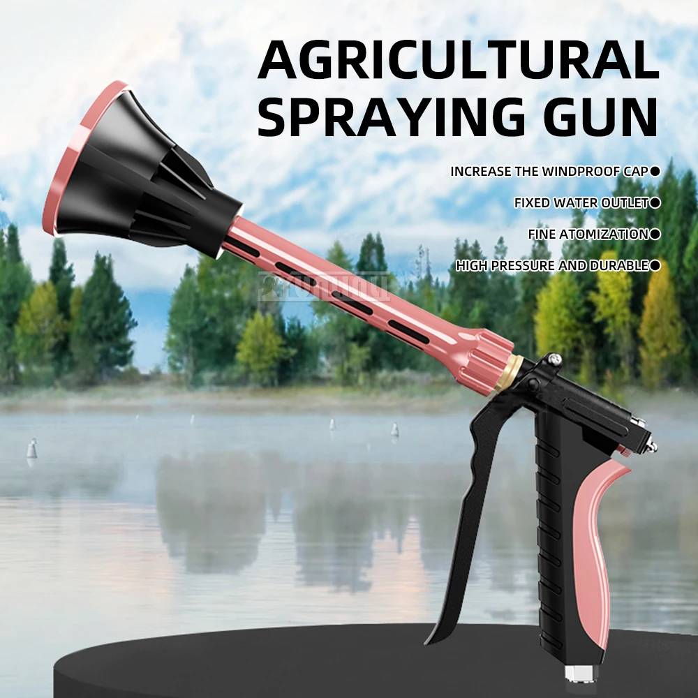 For Orchard Garden High Pressure; Agricultural Spray Gun, Fine Mist Adjustable Atomizing Ceramic Pistol 