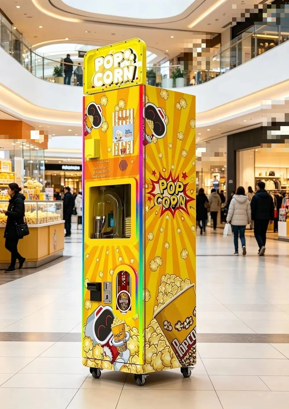 Smart automatic popcorn vending machine | Commercial self-service popcorn machines for shopping malls, cinemas, entertainment