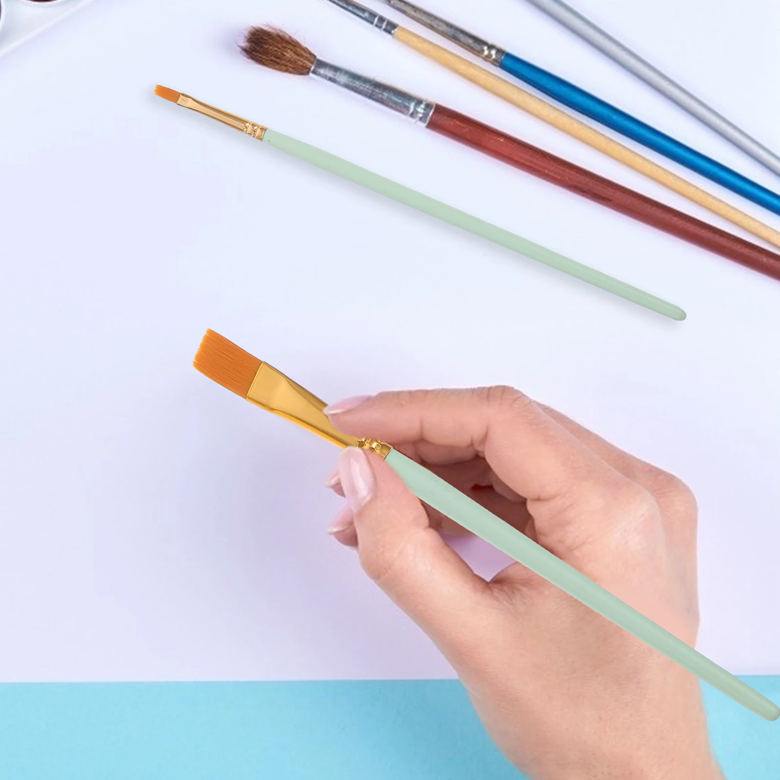 

Nylon Paint Brushes Watercolor Painting Brush Pink Aluminum H Reliable Bristles Durable Art Supplies Kids Tools