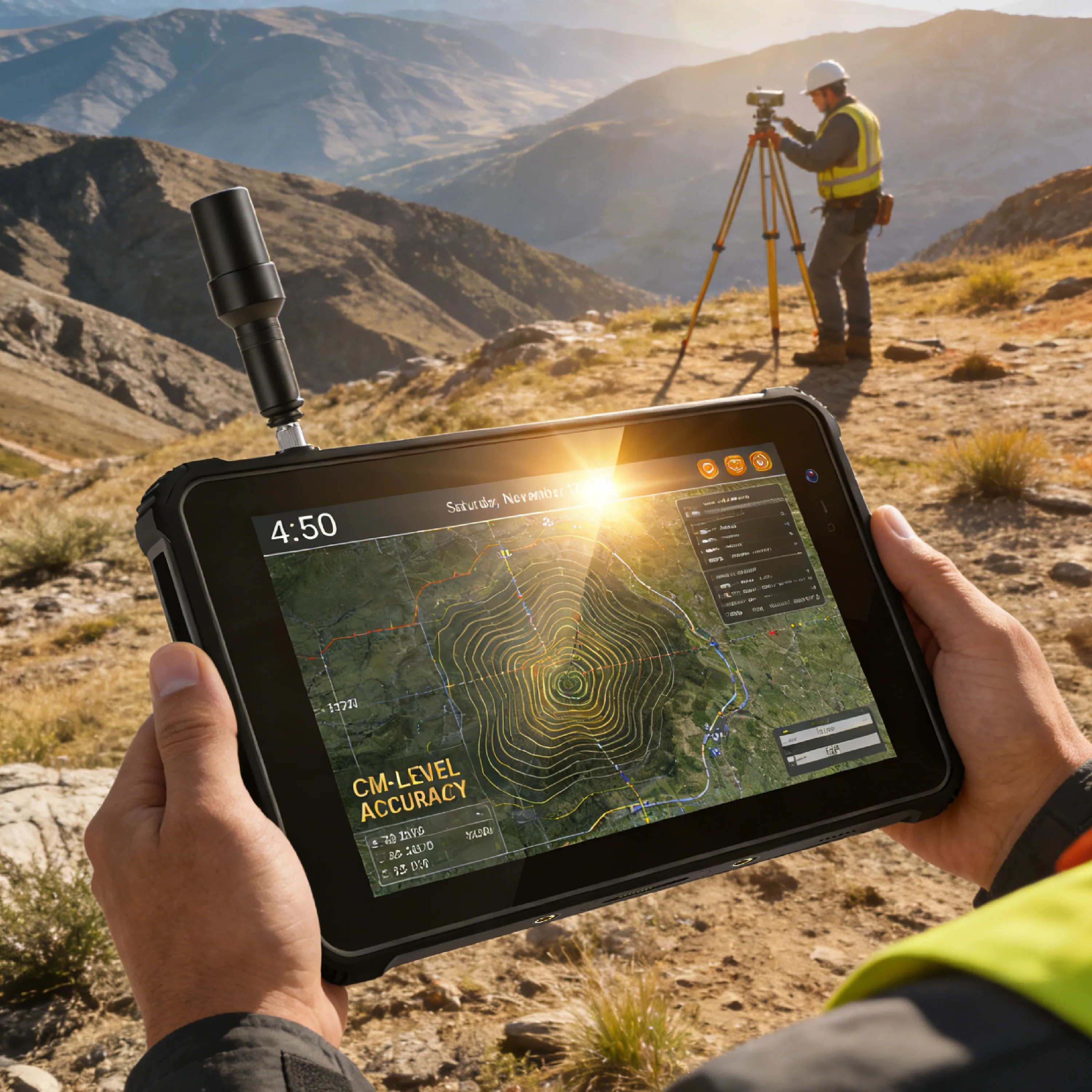 

H81 MTK Octa Core 8-inch 12000mAh 1000nits Sunlight-Readable High-Precision Surveying 8GB 5G Industrial Tablet PC