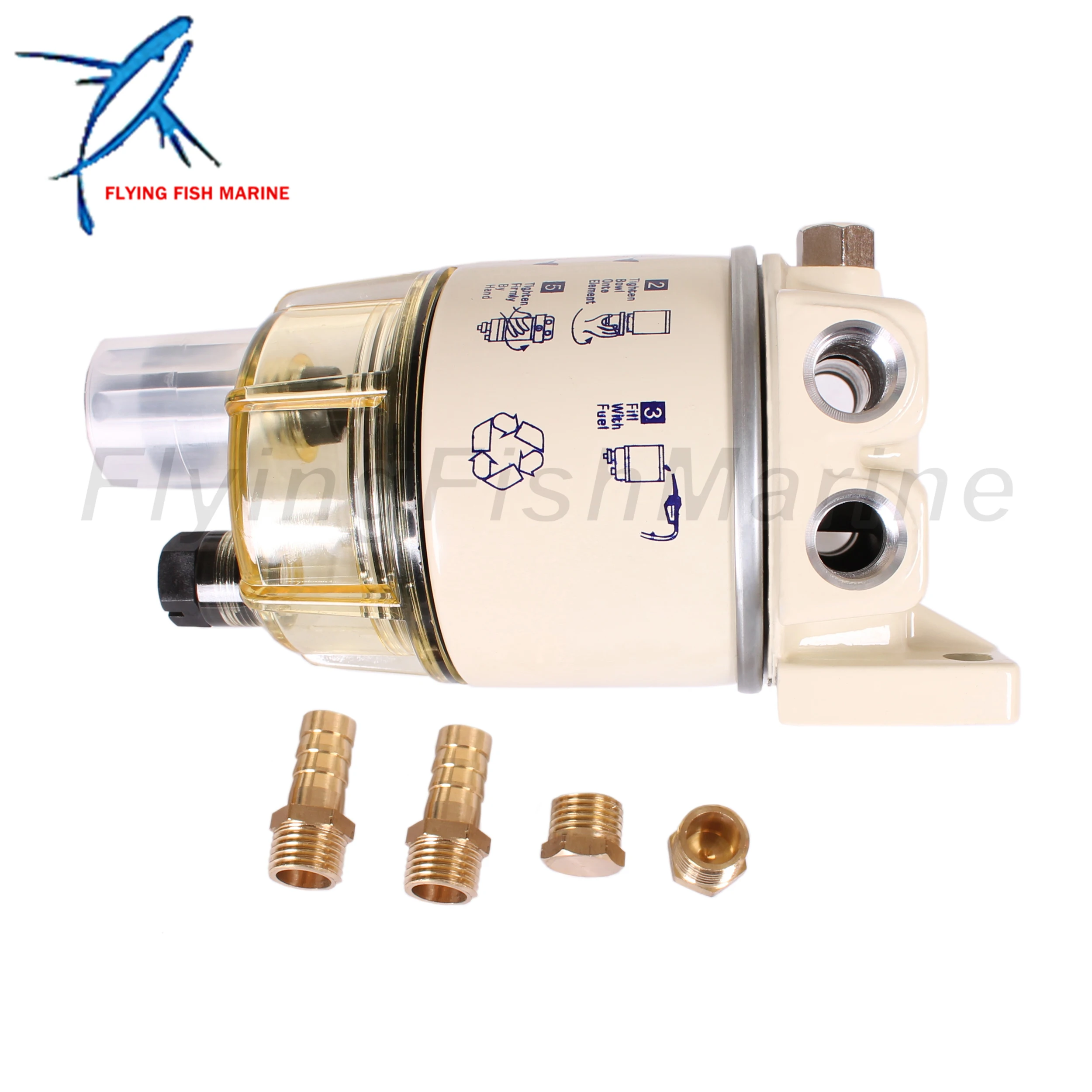 

Boat Engine S3240 R12T 120AT RK10222 18-99193 18-7987 Fuel Filter Water Separator for Gasoline & Diesel Spin-On Marine