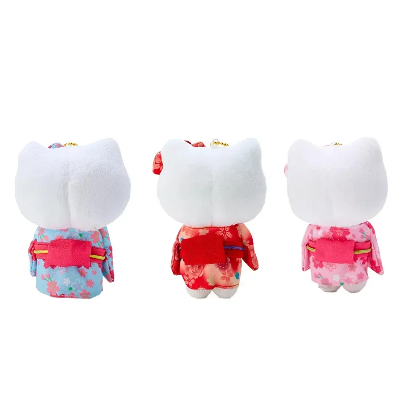 Miniso lindo Sanrio Sakura Kimono serie gato colgante de felpa llavero colgante niña corazón regalo bolso de mujer colgante regalo para niños