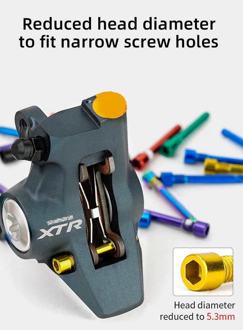 1–10 Stück MTB hydraulischer Bremsbelag-Befestigungsschraube, Bremssattel, Anti-Loose-Pin, XTR-Retention-Clip, kompatibel mit Shimano/SRAM – Detail 6