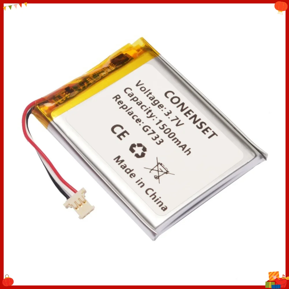 533-000181 604050 1500mAh 3.7V Li-Polymer Replacement Rechargeable Battery for Logitech G733 Wireless Gaming Headset