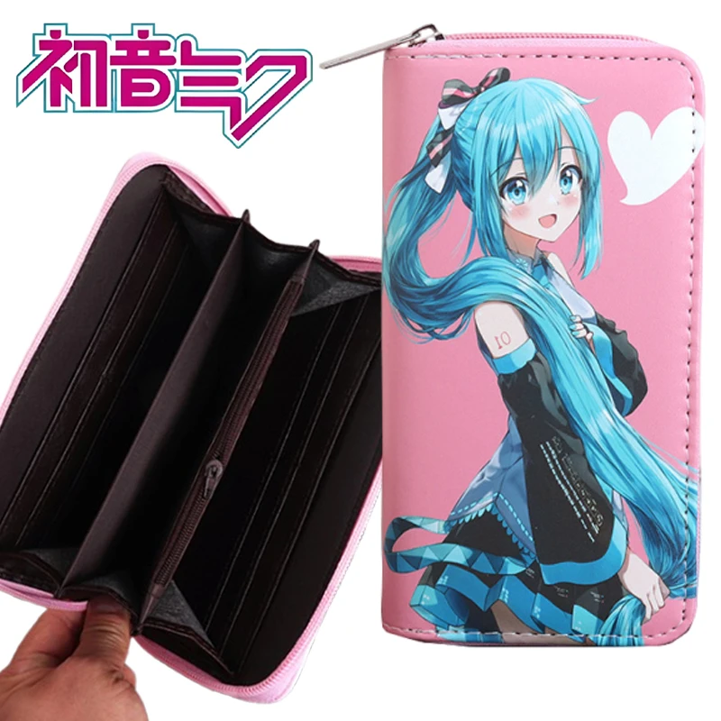 

Hatsune Miku длинный кошелек аниме кошельки на молнии женский кошелек из искусственной кожи большой емкости держатель для нескольких карт клатч посылка для карт