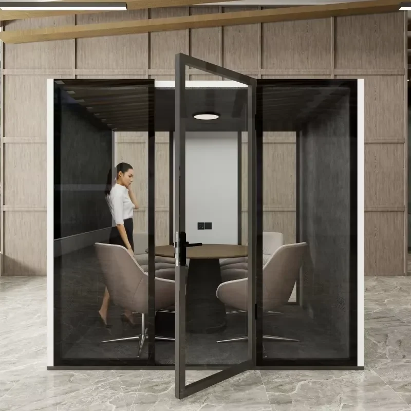 Professional Sound Insulation Booth for 6 People Work Pod Office Recording Studio Conference Room Acoustic Isolation