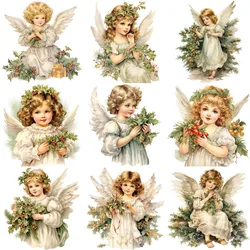 12Pcs/Pack Vintage Angel Baby Sticker DIY Craft Scrapbooking Album Junk Journal Decorative Stickers