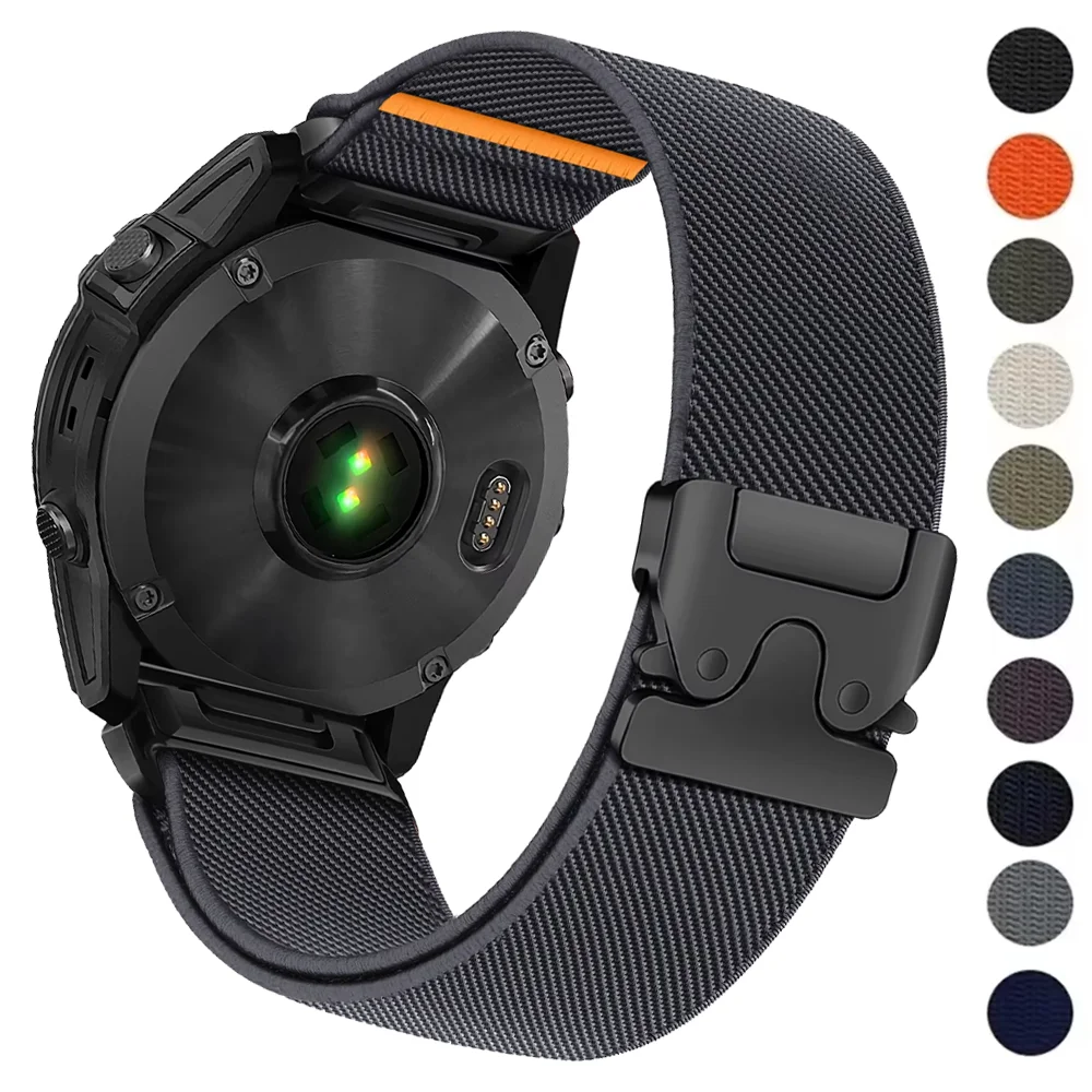 22mm 26mm Quick Fit Strap for Garmin Fenix 8 7 Pro 7X 6X 6 5X 5Plus Tactix 8 7 Parachute Nylon Bracelet Correa Fenix 8 Band 47mm