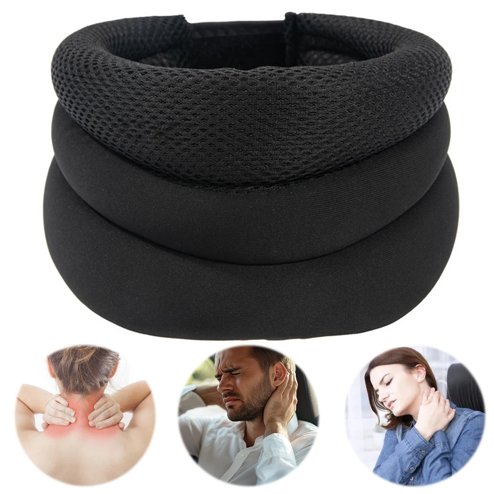 Soporte para el cuello, soporte para el cuello ajustable, soporte ergonómico para el cuello, cómodo dispositivo de tracción para el cuello para hombres y mujeres