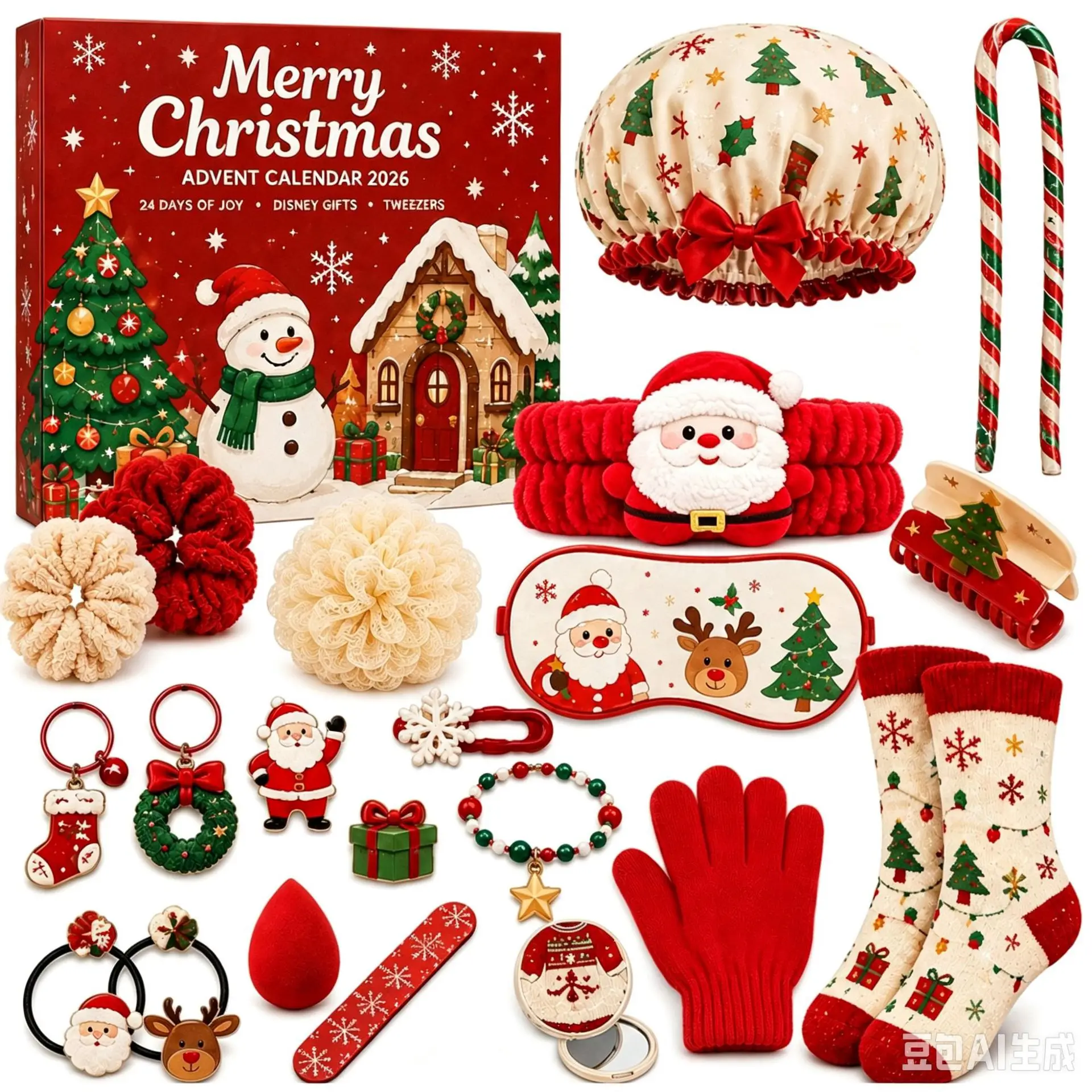 Christmas Blind Box Advent Calendar Countdown Unicorn Mermaid Accessories Girls Holiday Gifts Toys
