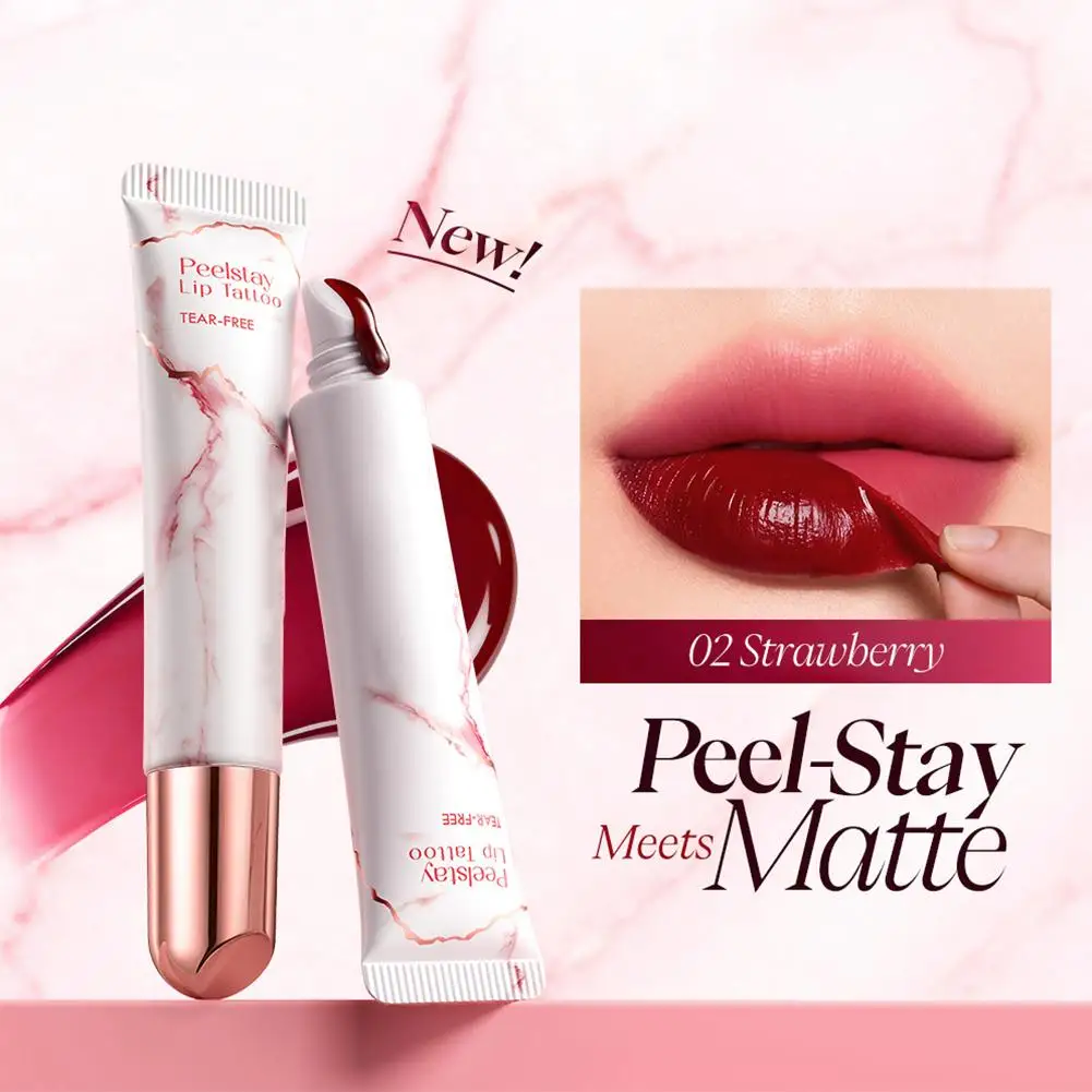 Velvet Matte Non-stick Cup Gentle Nourishing Peel-off Lip Gloss Peelstay Lip Tattoo TEAR-FREE Color-locking Tear-pull Lip Glaze