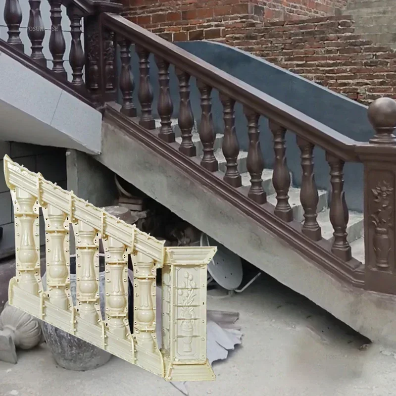 

ABS Thickened Stair Handrail Mold Cement Railing Fence Mold Cast-in-place Roman Column Guardrail Villa Outdoor Slope Vase Column