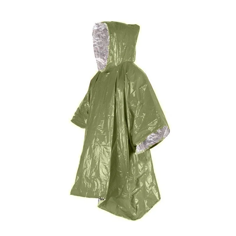 Chubasquero aluminio emergencia – Impermeable táctico ligero - imagen 4