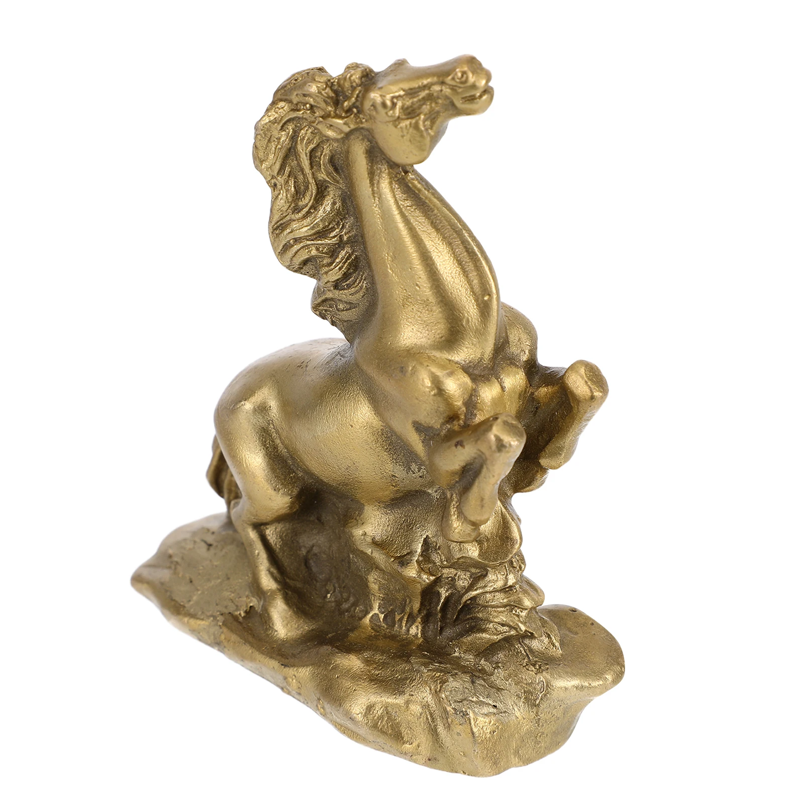 

Brass Horse Statue Shaped Figurine Metal Ornament for Home Decor Small Desktop Figurines Vintage Craft