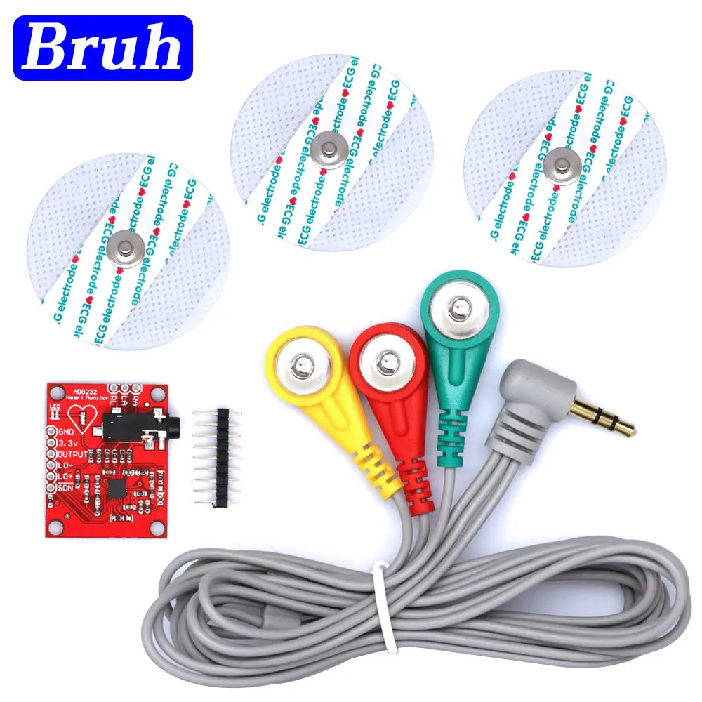 Muscle signal sensor EMG Sensor Ecg module AD8232 ecg measurement pulse heart ecg monitoring sensor kit for Arduino UNO R3