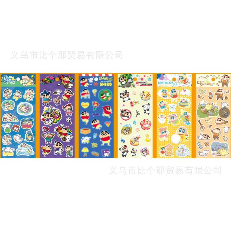 

6pcs Crayon Shin 3d Bubble Cotton Sticker Cute Diy Diary Photo Album Mobile Phone Case Decoration Stickers Student Diary Sticker