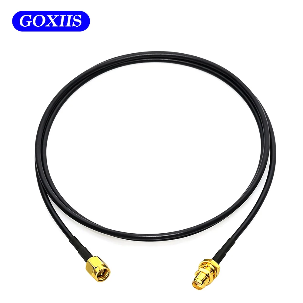 5PCS RG174 Coaxial Cable SMA male to SMA Female Plug RF Adapter Pigtail RG174 Cable Extension Cord Jumper