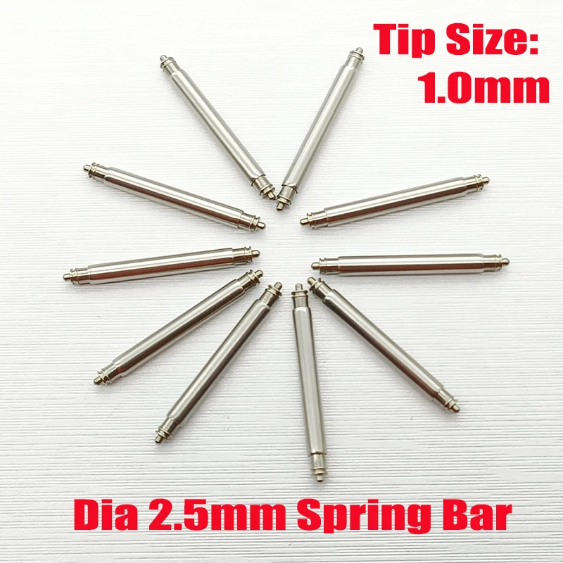 

Dia 2.5mm Fat Spring Bar Fits Seiko SKX007 SPRD Watch Bracelets Repair Tip Size 1.0mm Heavy Duty 20mm 22mm Strap Link Pins