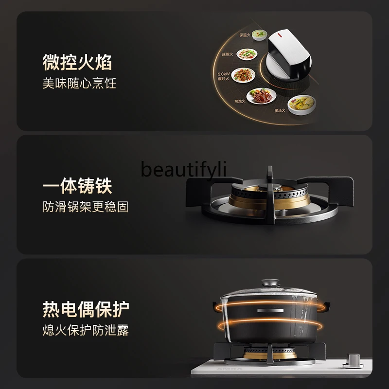 白ガスストーブ、ダブルストーブ家庭用埋め込み天然ガス液化ガス大型火ストーブ