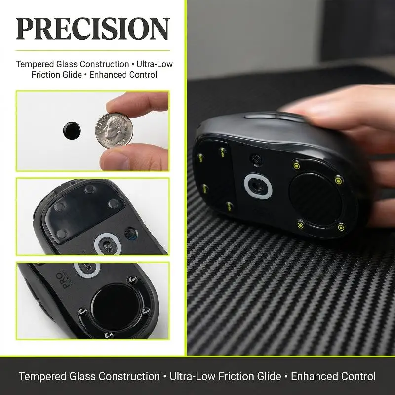 1 Pack Glass  Universal Dots Mouse Feet Pads High Precision DIY Sticker for Competitive Gaming and Home Use