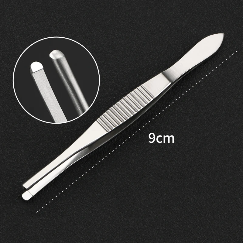 Stainless steel medical grafting false eyelash forceps