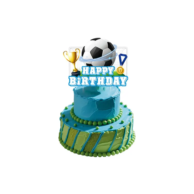 Fußball-Geburtstagsparty-Dekorationen Fußball-Tischgeschirr Teller Becher Tischdecke Ballons Hintergrund-Banner Geschenktüten Jungen-Partyzubehör – Detail 18