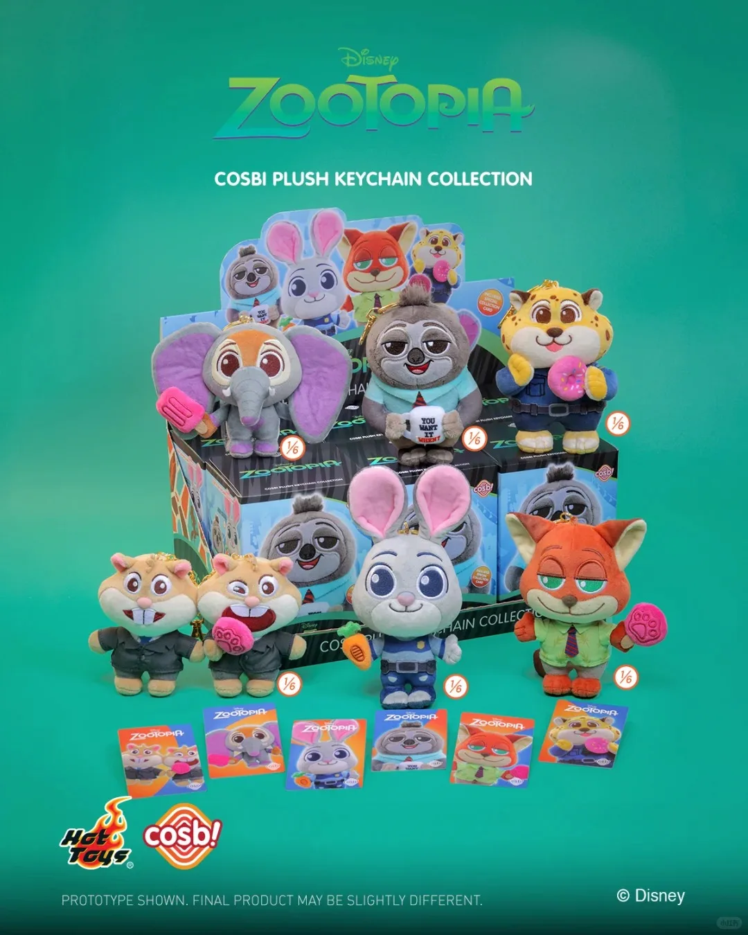 

2025 New Original Hottoys Cosbi Zootopia 2 Plush Blind Box Series Anime Doll Nick Judy Trendy Play Kawaii Collecting Toys Gift