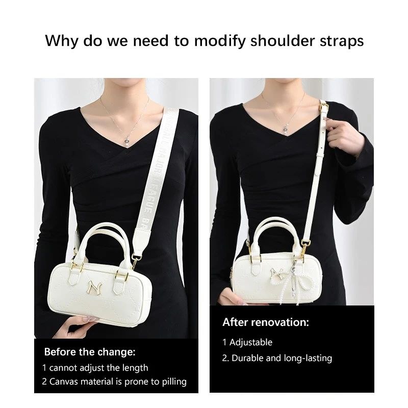 EverToner الجلود استبدال حقيبة كروسبودي حزام ل Mib حقيبة بيسبول حزام الكتف DIY بها بنفسك سلسلة الزخرفية حقيبة الملحقات